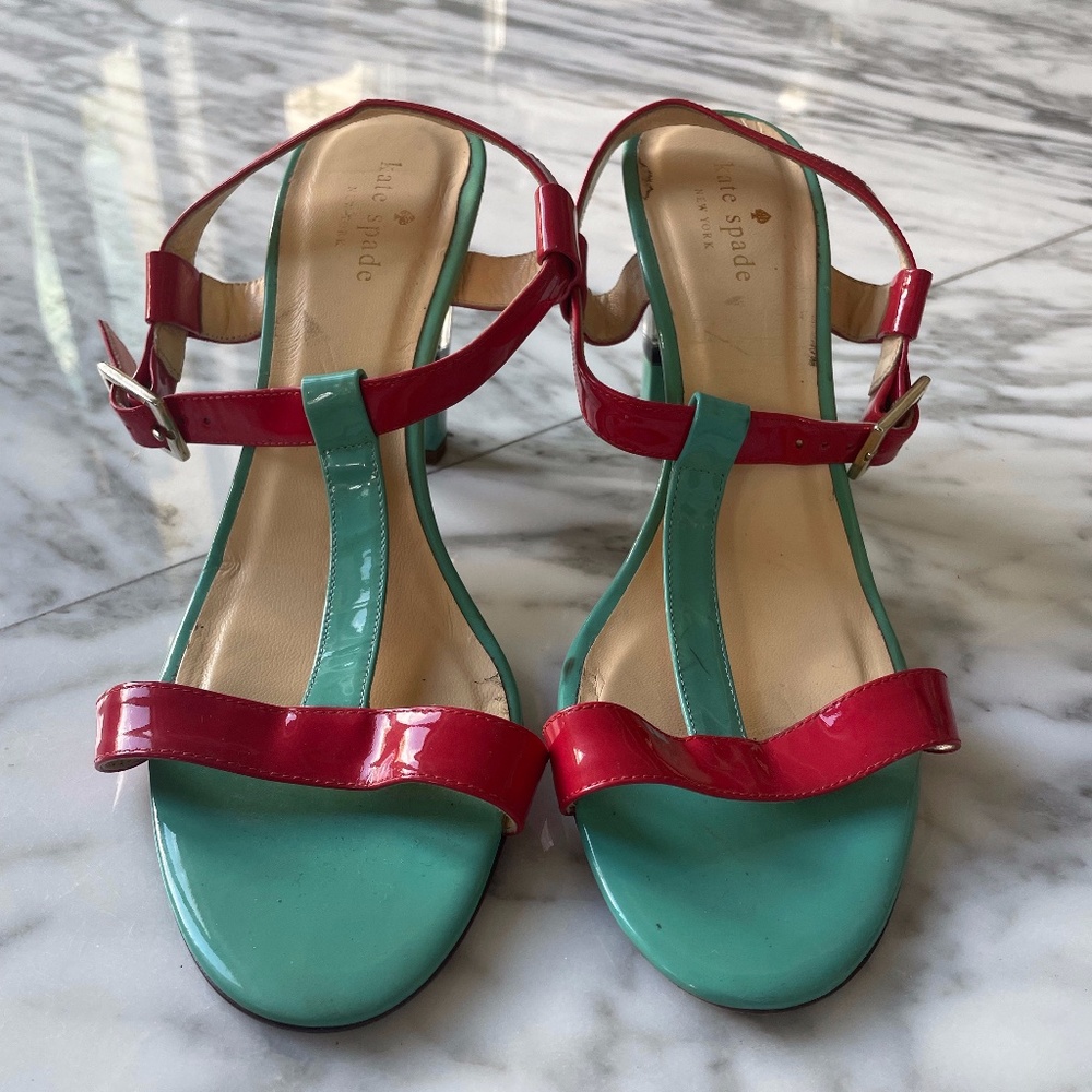 Kate Spade Patent Leather Open Toed Heels